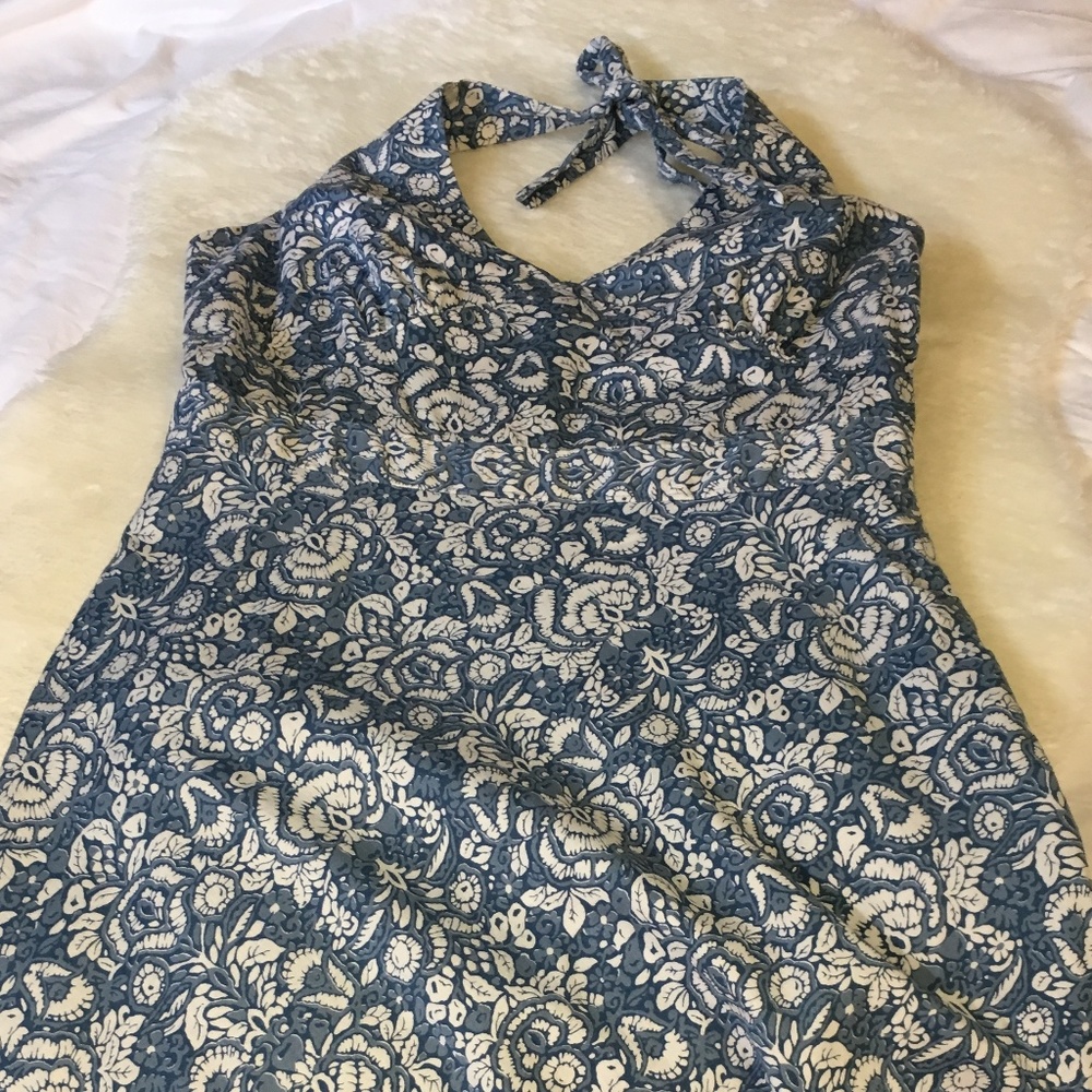 J. Crew Cotton Midi Length Halter Dress